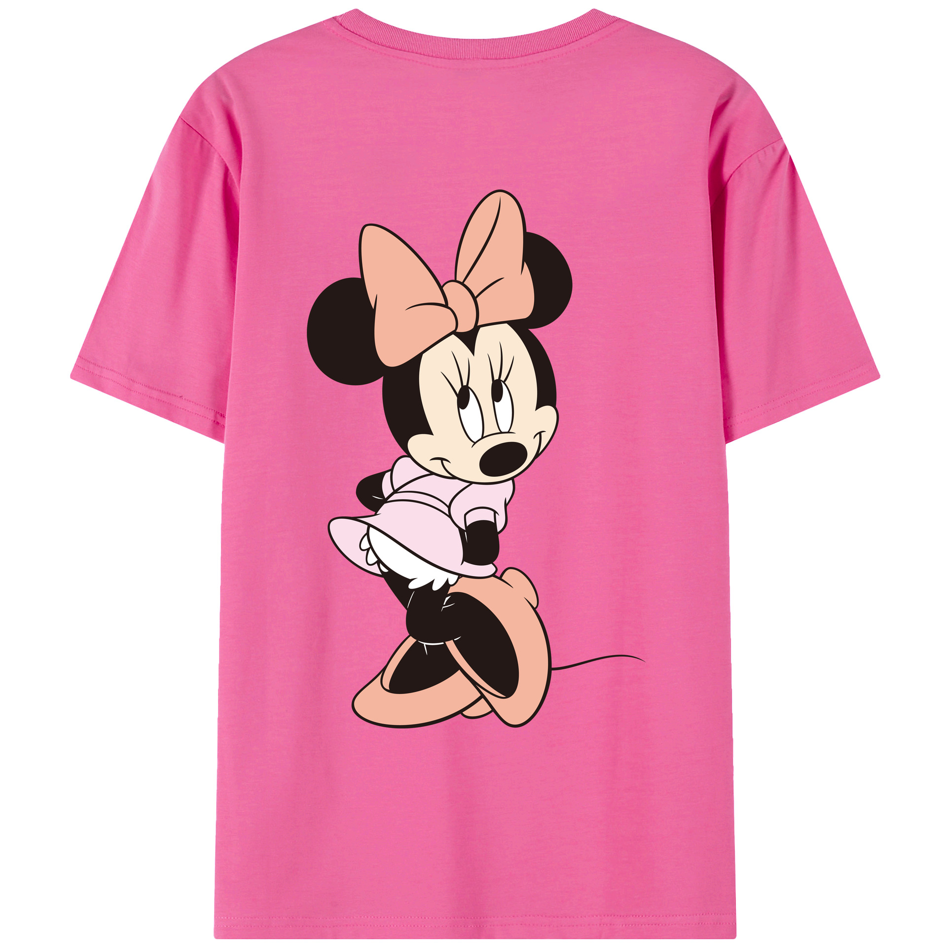 （画像用） ミッキーマウス Mickey Mouse レディース半袖Tシャツ(バックプリント)